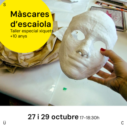 Taller infantil. Màscares d'escaiola. 27 i 29 OCTUBRE