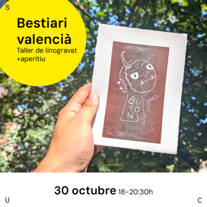 Bestiari valencià. Linogravat+Aperitiu. 30 OCTUBRE