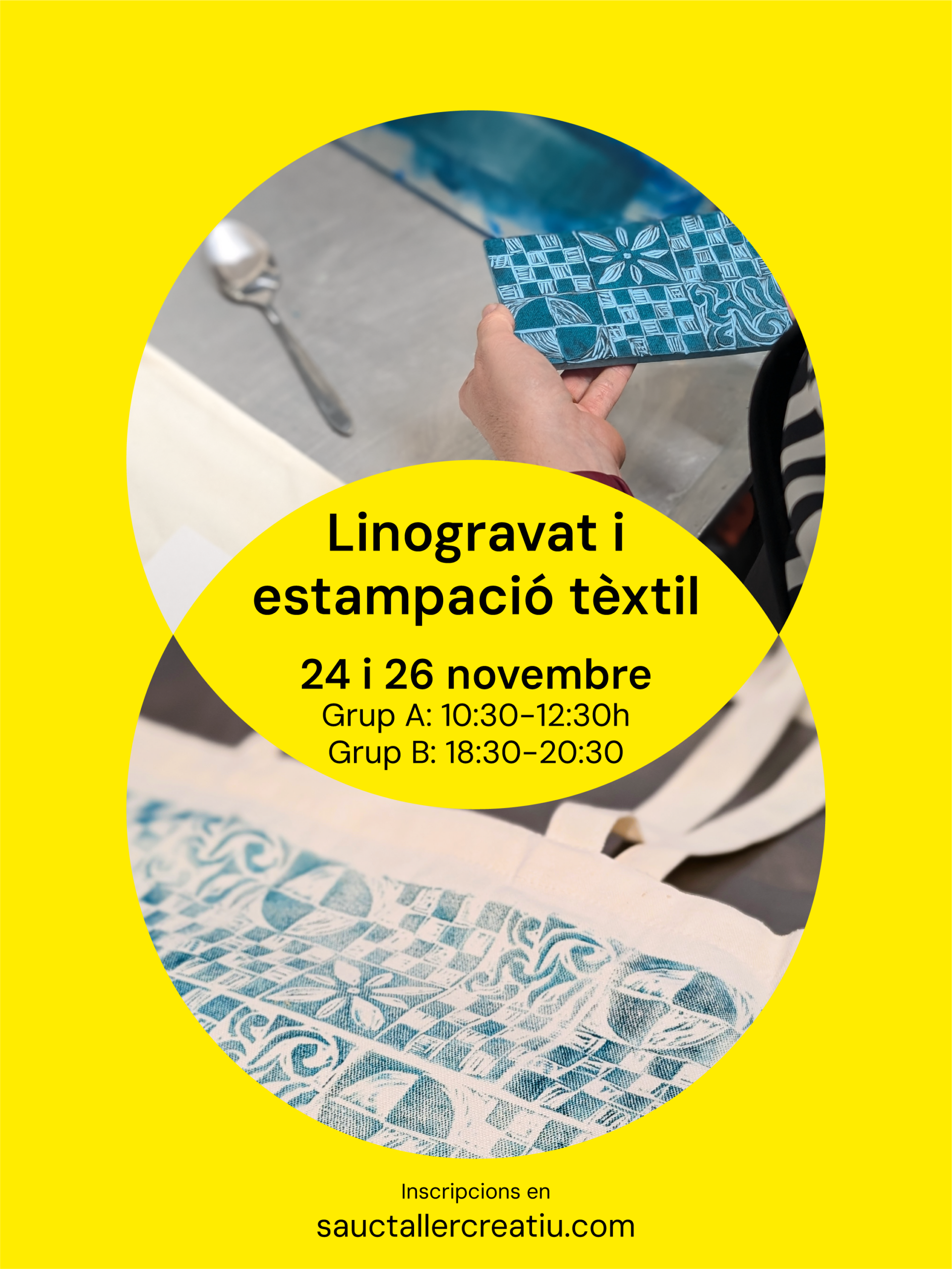 Linogravat i estampació tèxtil